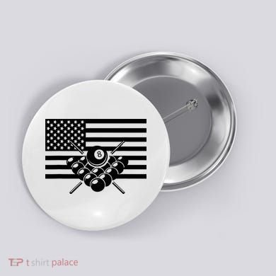 American Flag Billiards Billiards Button