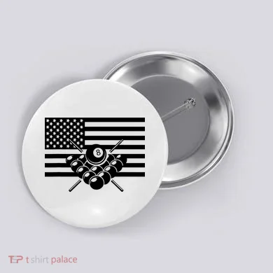 American Flag Billiards Billiards Button