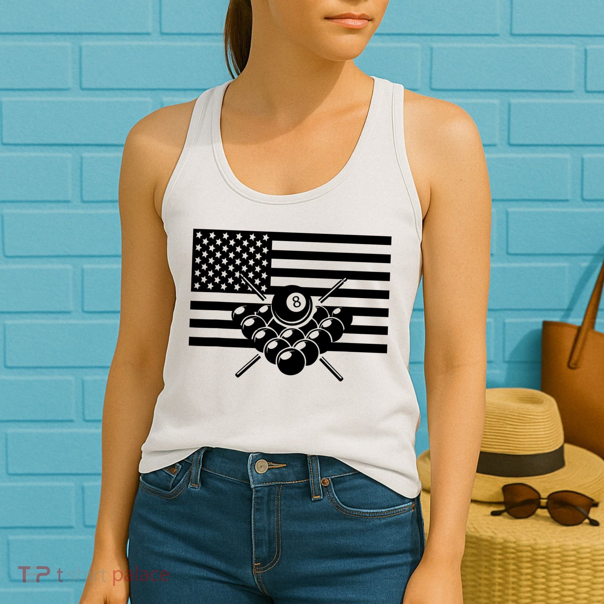 American Flag Billiards Billiards Women's Tank Top