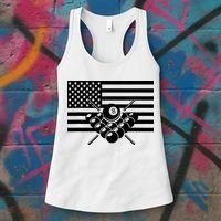 American Flag Billiards Billiards Women's Tank Top thumb 3