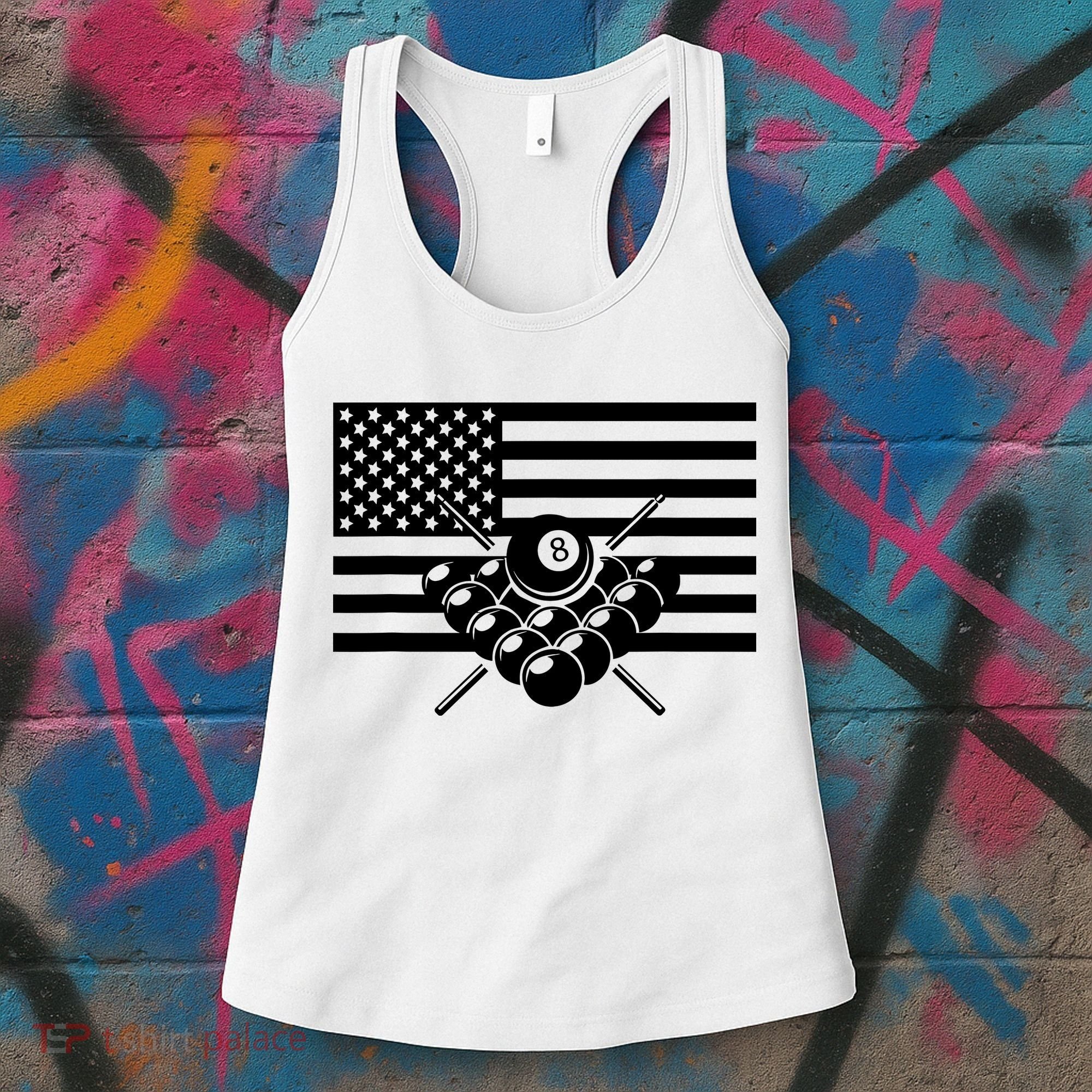American Flag Billiards Billiards Women's Tank Top