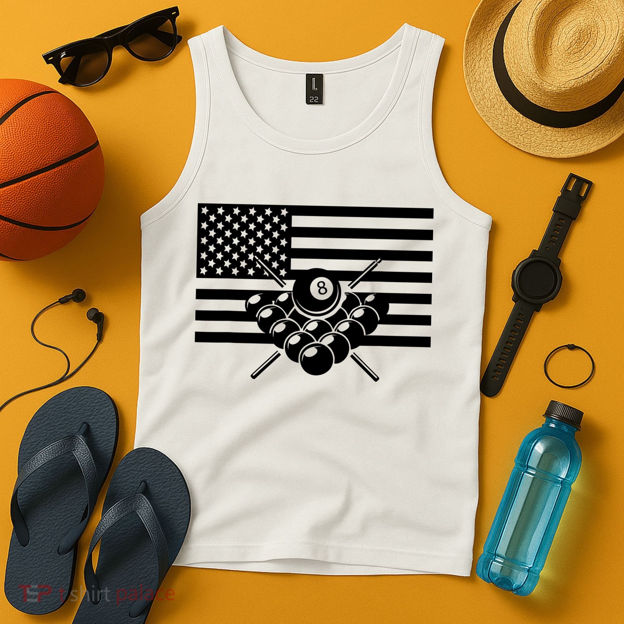 American Flag Billiards Billiards Tank Top