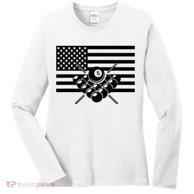 American Flag Billiards Billiards Women's Long Sleeve Shirt