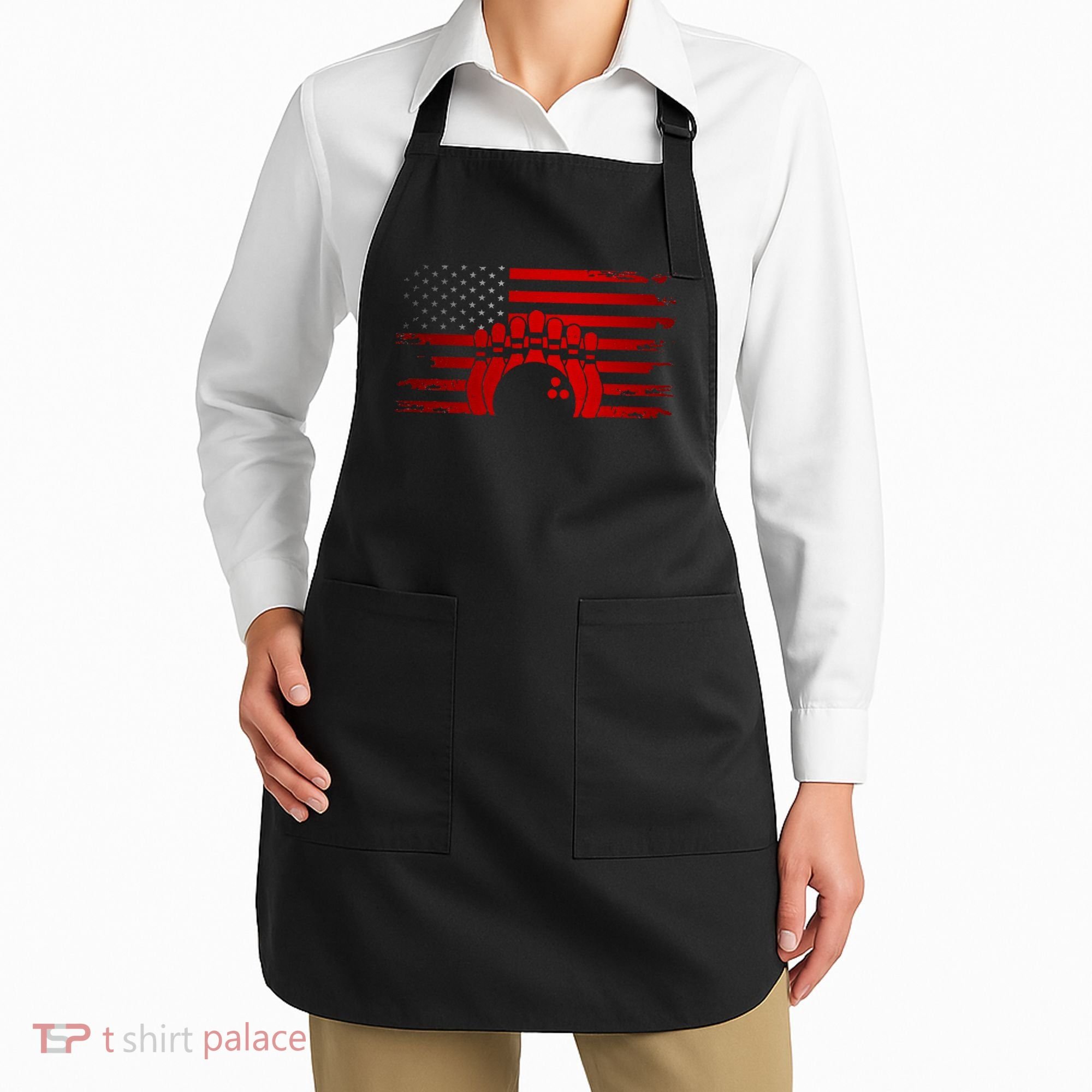 American Flag Bowling Apparel Bowling Apron