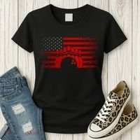 American Flag Bowling Apparel Bowling Women's T-Shirt thumb 3