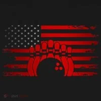 American Flag Bowling Apparel Bowling Kids Long Sleeve Shirt thumb 2