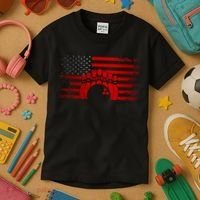 American Flag Bowling Apparel Bowling Kids T-Shirt thumb 3