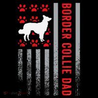 American Flag Border Collie Dad Gift Dog Paw Print Patriotic Coffee Mug thumb 5