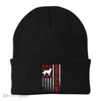 American Flag Border Collie Dad Gift Dog Paw Print Patriotic Beanie thumb 0