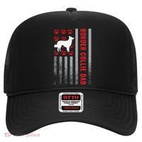 American Flag Border Collie Dad Gift Dog Paw Print Patriotic Hat thumb 0