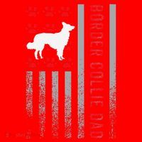 American Flag Border Collie Dad Gift Dog Paw Print Patriotic Santa Hat thumb 1