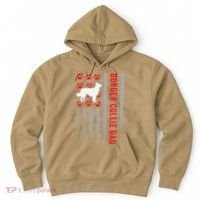 American Flag Border Collie Dad Gift Dog Paw Print Patriotic Hoodie thumb 0