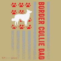 American Flag Border Collie Dad Gift Dog Paw Print Patriotic Long Sleeve Shirt thumb 2