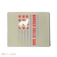 American Flag Border Collie Dad Gift Dog Paw Print Patriotic Mousepad thumb 0