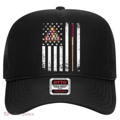 American Flag Billiard Vintage Pool Player Snooker Gift Hat