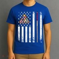 American Flag Billiard Vintage Pool Player Snooker Gift T-Shirt thumb 3