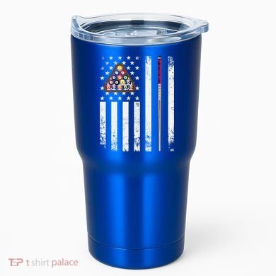 American Flag Billiard Vintage Pool Player Snooker Gift Tumbler