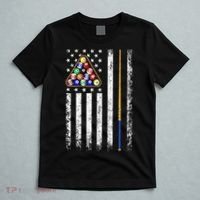 American Flag Billiard Vintage Pool Player T-Shirt thumb 5