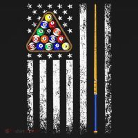 American Flag Billiard Vintage Pool Player T-Shirt thumb 7