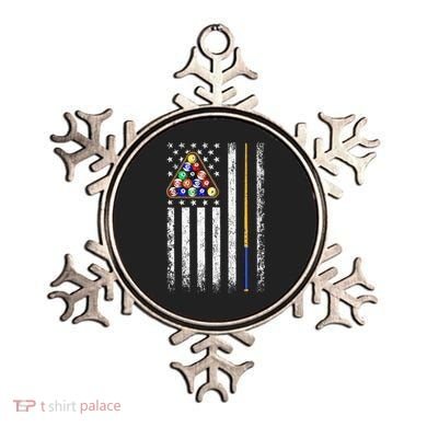 American Flag Billiard Vintage Pool Player Ornament
