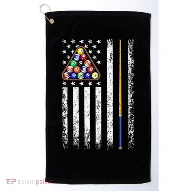 American Flag Billiard Vintage Pool Player Golf Towel
