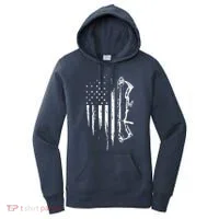 American Flag Bowhunting Bow Archery Gift For Deer Hunter Women's Hoodie thumb 0