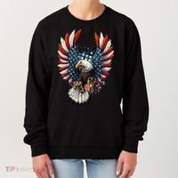 American Flag Bald Eagle 4th Of July USA Patriotic Women's Sweatshirt thumb 0