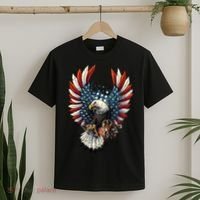 American Flag Bald Eagle 4th Of July USA Patriotic T-Shirt thumb 2