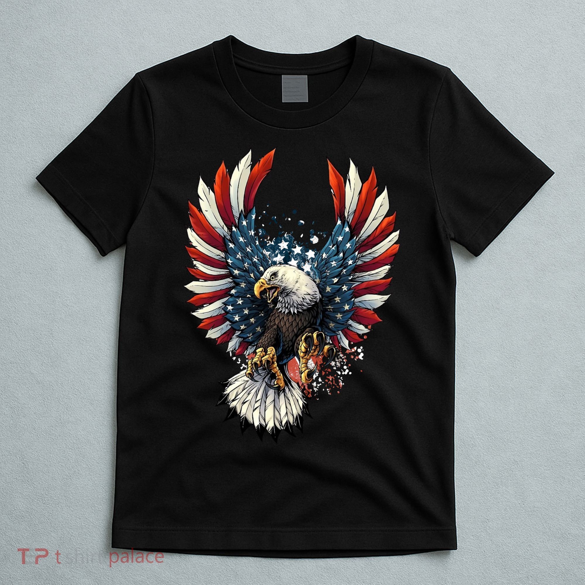 American Flag Bald Eagle 4th Of July USA Patriotic T-Shirt