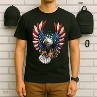 American Flag Bald Eagle 4th Of July USA Patriotic T-Shirt thumb 6