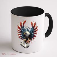 American Flag Bald Eagle 4th Of July USA Patriotic Coffee Mug thumb 1