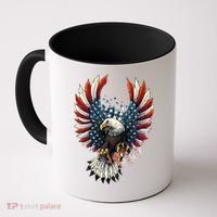 American Flag Bald Eagle 4th Of July USA Patriotic Coffee Mug thumb 0