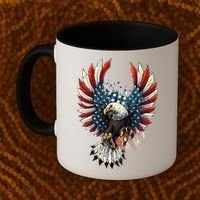 American Flag Bald Eagle 4th Of July USA Patriotic Coffee Mug thumb 2