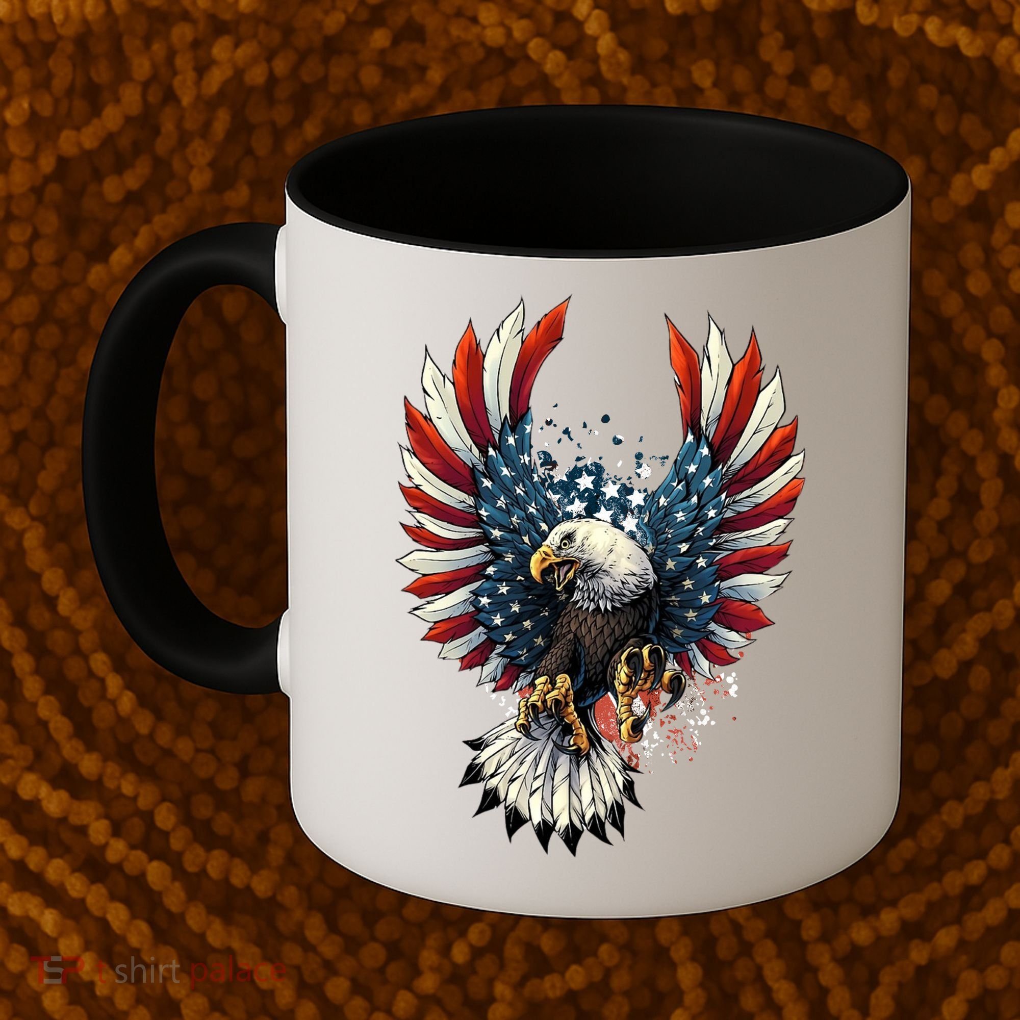 American Flag Bald Eagle 4th Of July USA Patriotic Coffee Mug