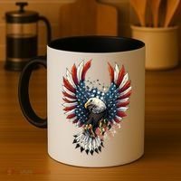 American Flag Bald Eagle 4th Of July USA Patriotic Coffee Mug thumb 4
