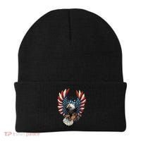 American Flag Bald Eagle 4th Of July USA Patriotic Beanie thumb 0