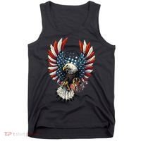 American Flag Bald Eagle 4th Of July USA Patriotic Tank Top thumb 0