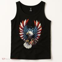 American Flag Bald Eagle 4th Of July USA Patriotic Tank Top thumb 2