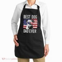 American Flag Best Dog Dad Ever Border Terrier Usa Apron thumb 2
