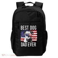 American Flag Best Dog Dad Ever Border Terrier Usa Backpack thumb 0