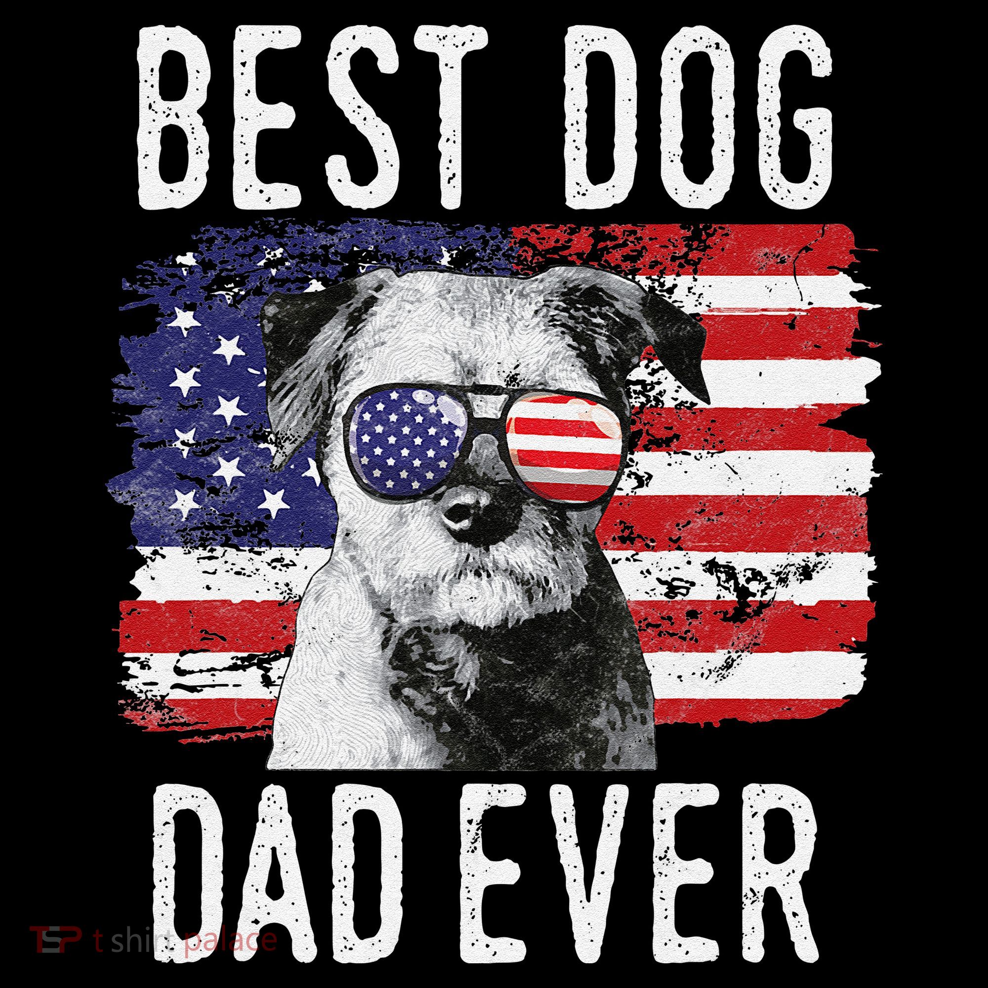 American Flag Best Dog Dad Ever Border Terrier Usa Coffee Mug