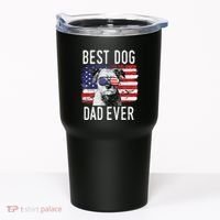 American Flag Best Dog Dad Ever Border Terrier Usa Tumbler thumb 0