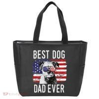 American Flag Best Dog Dad Ever Border Terrier Usa Tote Bag thumb 0