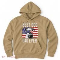 American Flag Best Dog Dad Ever Border Terrier Usa Hoodie thumb 0