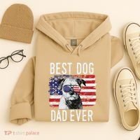 American Flag Best Dog Dad Ever Border Terrier Usa Hoodie thumb 4