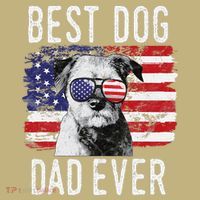 American Flag Best Dog Dad Ever Border Terrier Usa Long Sleeve Shirt thumb 2