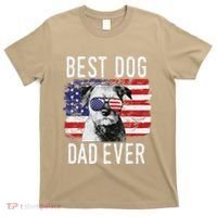 American Flag Best Dog Dad Ever Border Terrier Usa T-Shirt thumb 0