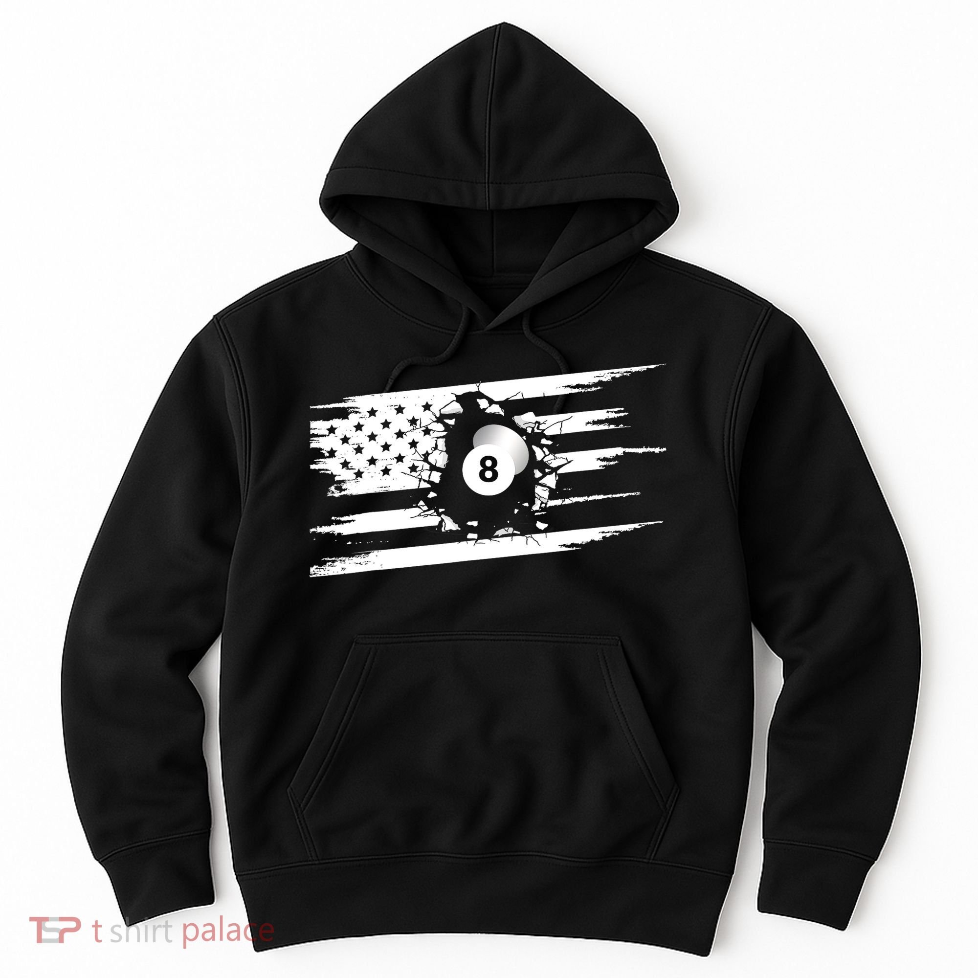 American Flag Billiards Cute Billiards Player Gift Hoodie