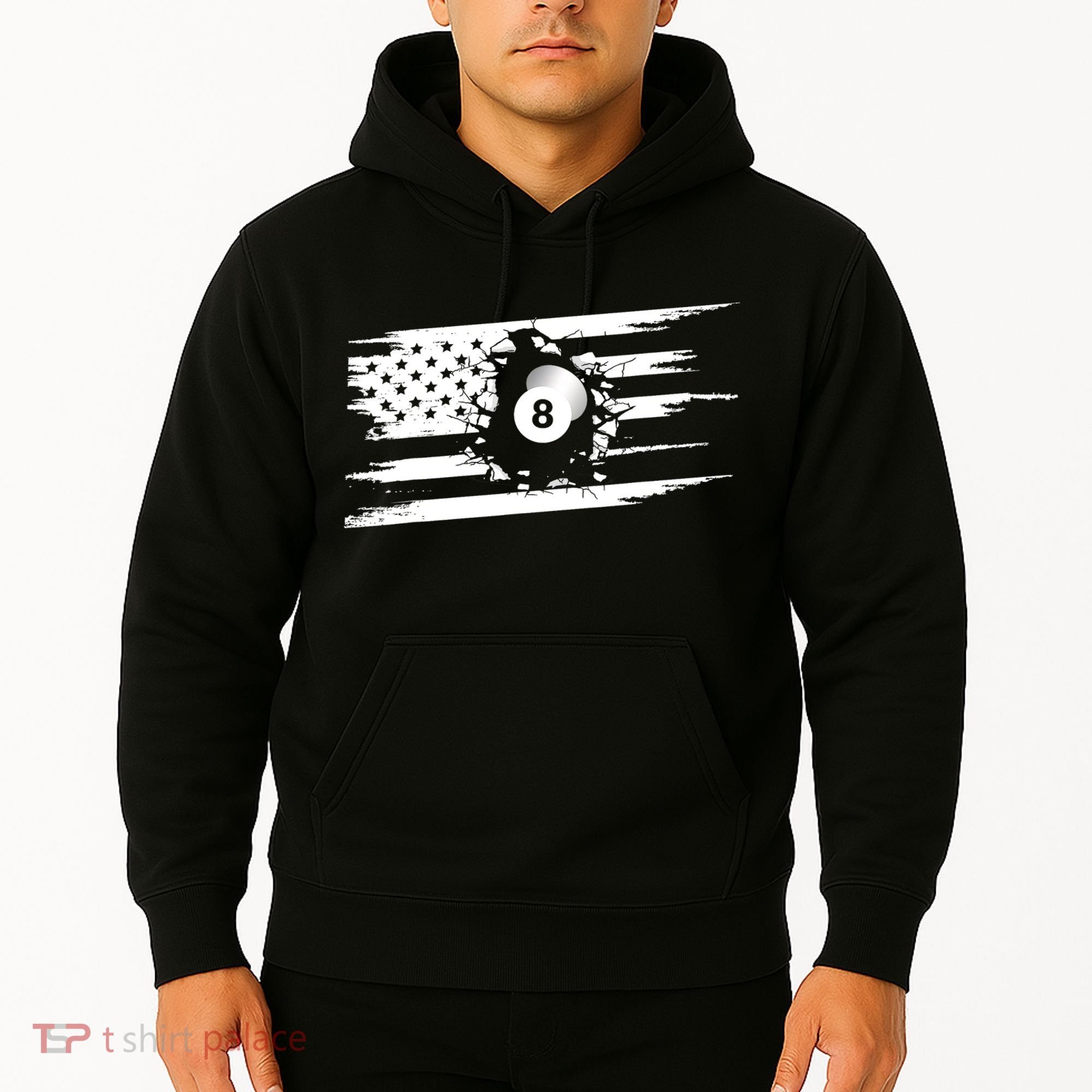 American Flag Billiards Cute Billiards Player Gift Hoodie
