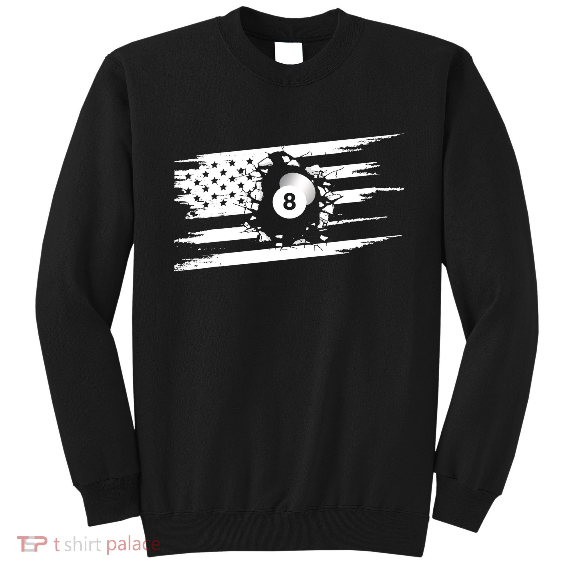 American Flag Billiards Cute Billiards Player Gift Sweatshirt